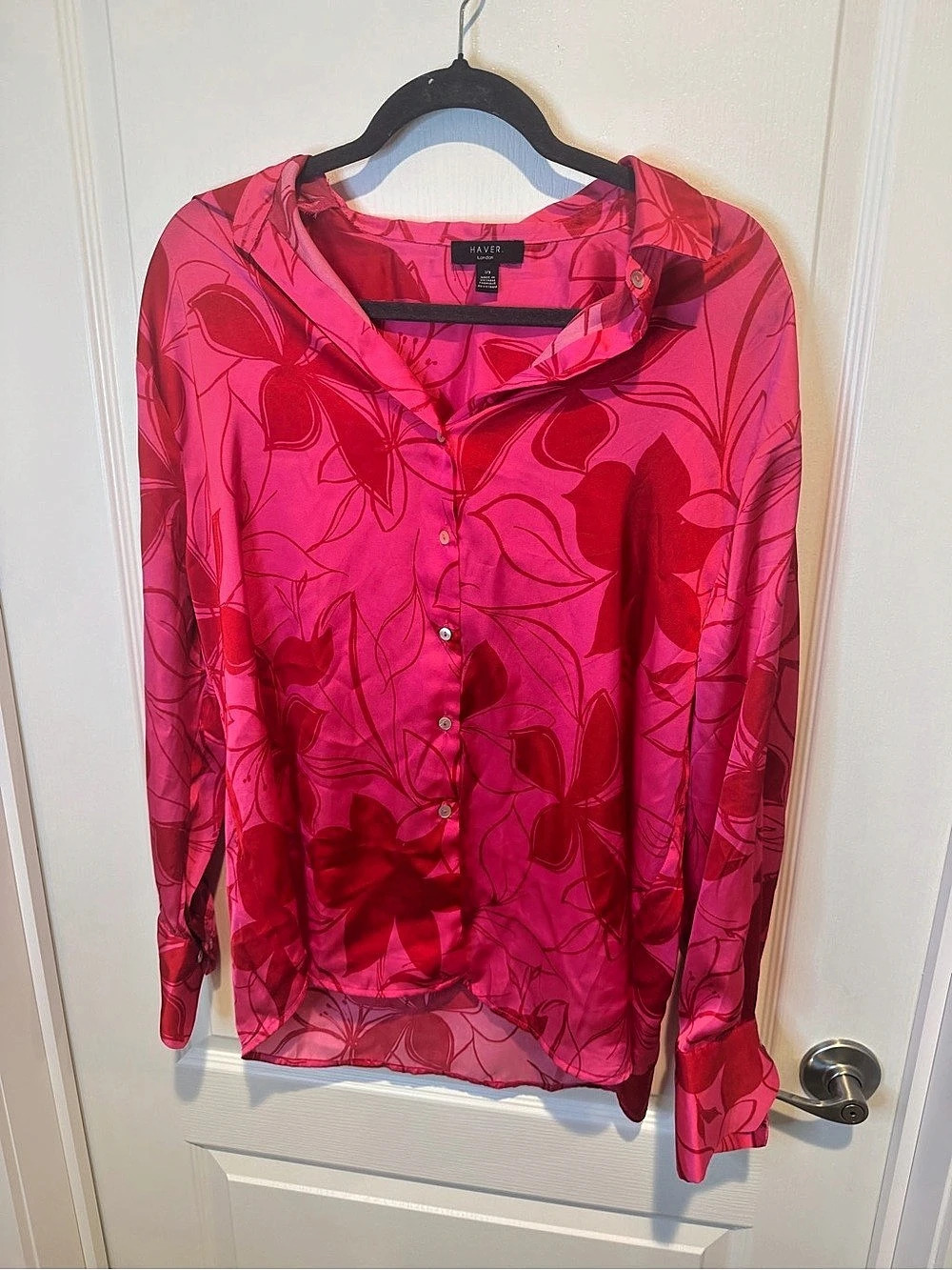 Haver Floral Button-Down in Pink Size large Like New